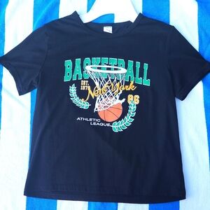This is a New York basketball kids 8y shirt from shein. It is great quality.